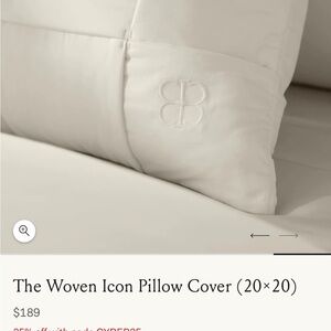 Elegant White Quilted Woven Icon Pillow Cover (20×20) Set